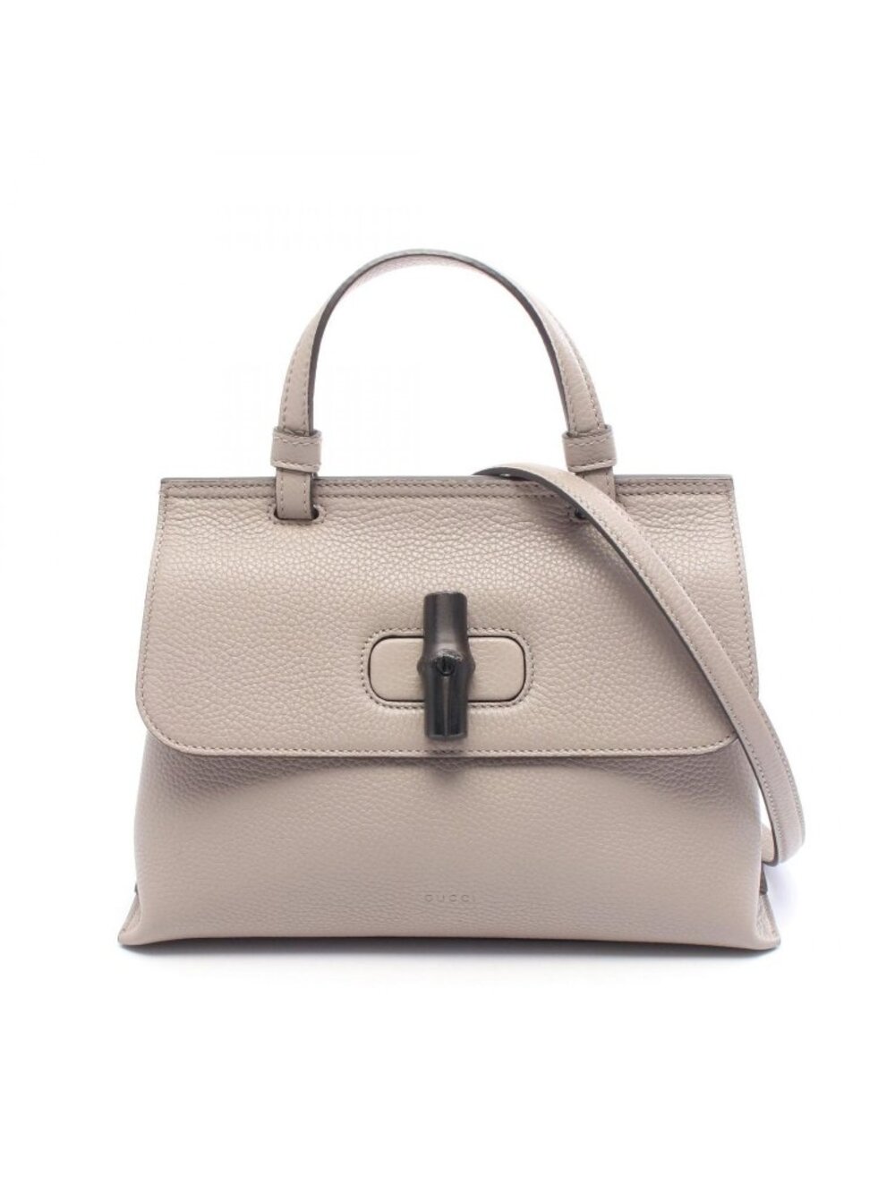 Gucci Handbag Bamboo Daily 2-Way Gray Leather